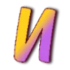 🥲 Эмодзи «Желто-фиолетовые буквы» для Telegram