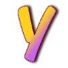 😘 Эмодзи «Желто-фиолетовые буквы» для Telegram