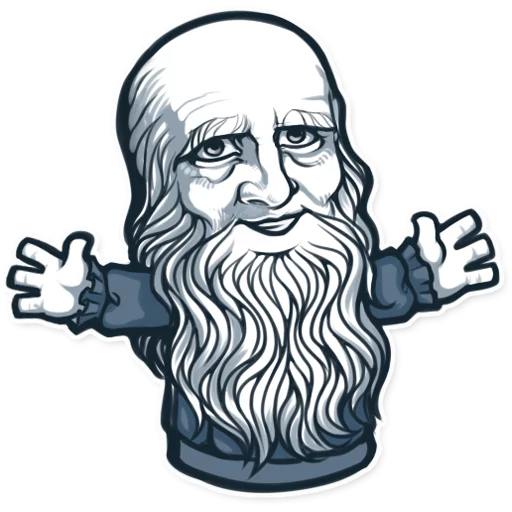 Стикерпак Geniuses of the past для Telegram — скачать