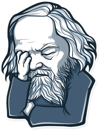 😕 Стикер «Geniuses of the past» для Telegram