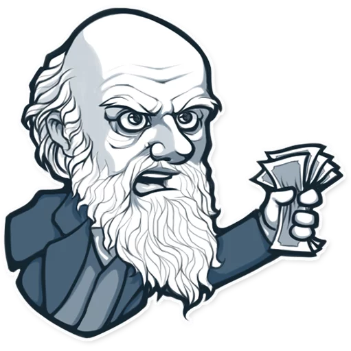 💵 Стикер «Geniuses of the past» для Telegram