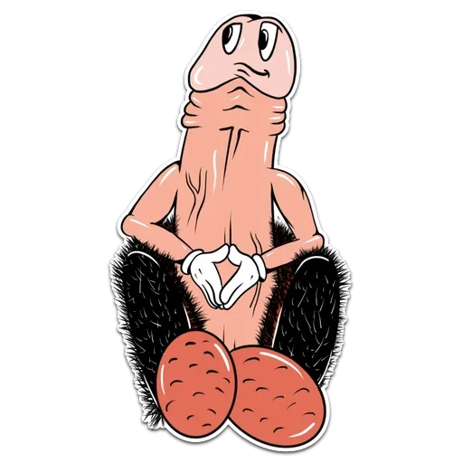 Стикер 29 Genitalia stickers 18+
