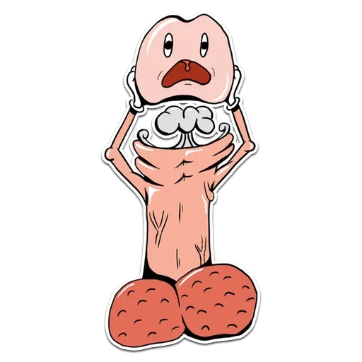 Стикер 26 Genitalia stickers 18+
