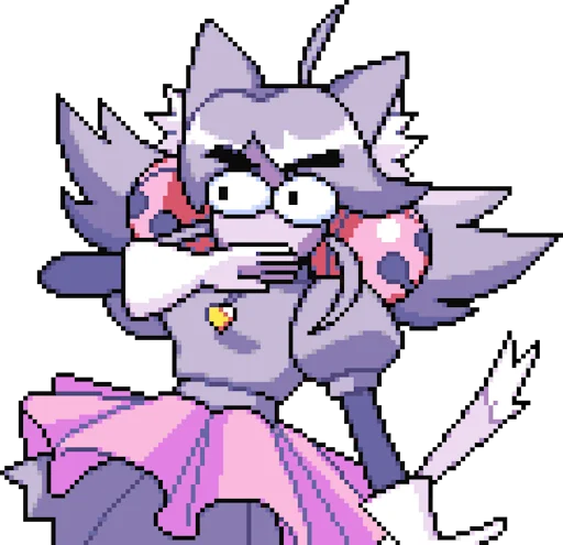 😳 Стикер «Deltarune Ghost Cutie Mew Mew» для Telegram