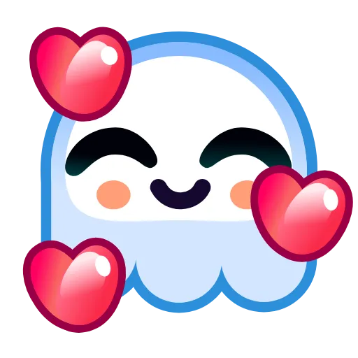 Стикер 9 Ghost Emoji