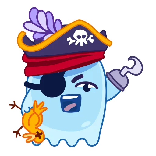 🏴‍☠️ Эмодзи «Привидение» для Telegram