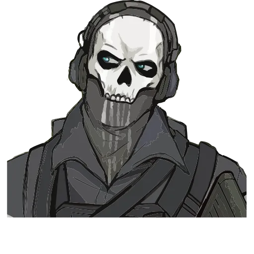 Стикер 48 Гоуст Call of Duty