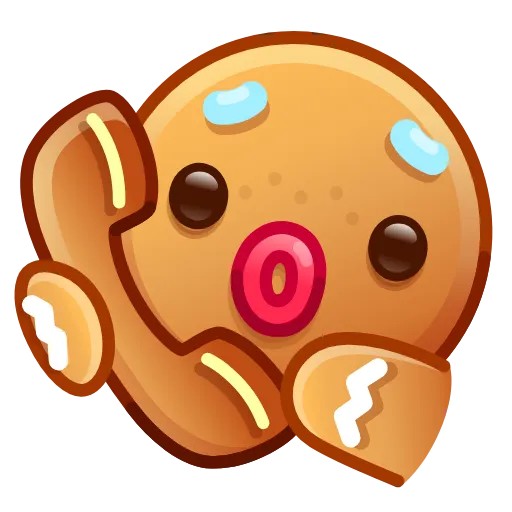 Стикер 35 Gingerbread Emoji