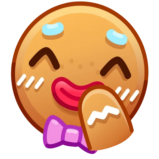 Стикер 13 Gingerbread Emoji