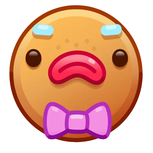 Стикер 38 Gingerbread Emoji