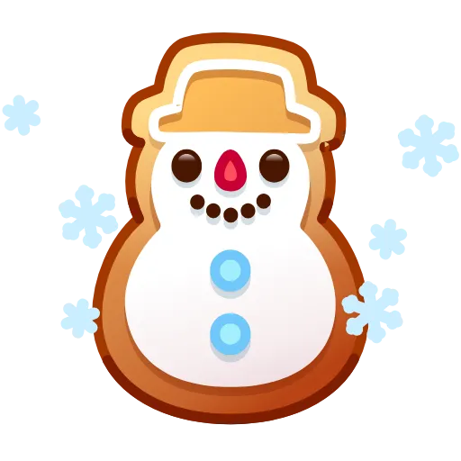 Стикер 31 Gingerbread Emoji