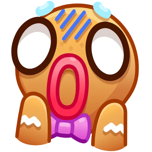 Стикер 12 Gingerbread Emoji