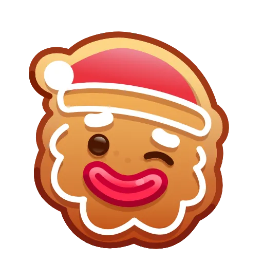 Стикер 24 Gingerbread Emoji