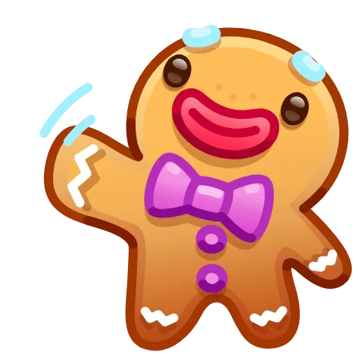 Стикер 21 Gingerbread Emoji