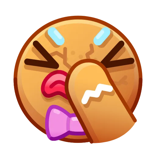 Стикер 26 Gingerbread Emoji