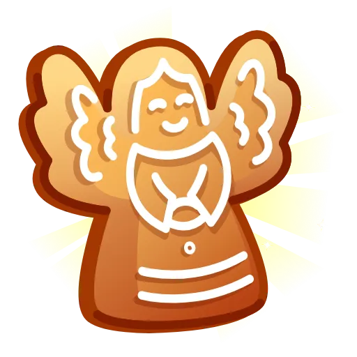 Стикер 2 Gingerbread Emoji