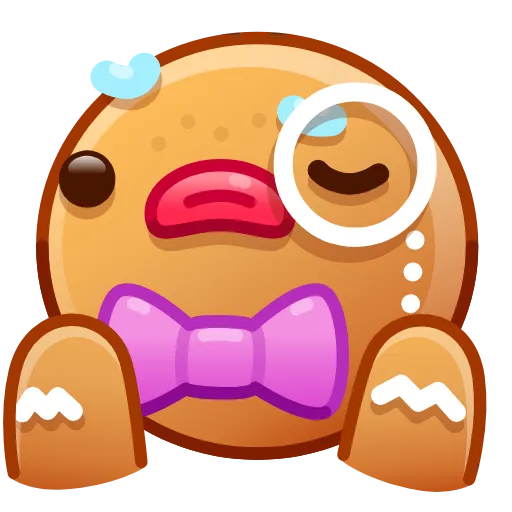 Стикер 5 Gingerbread Emoji