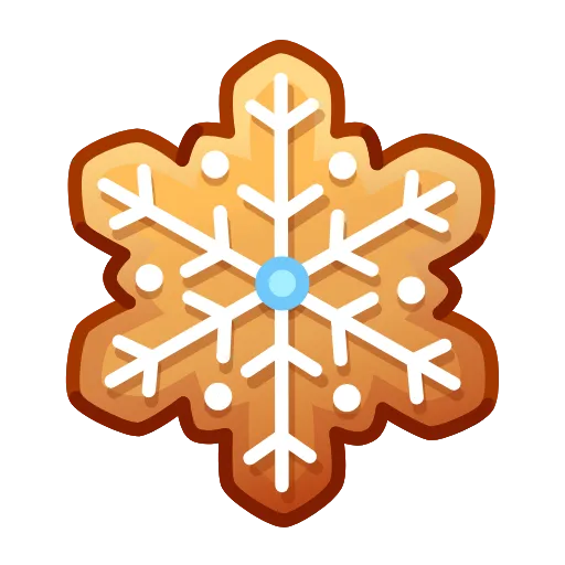 Стикер 30 Gingerbread Emoji