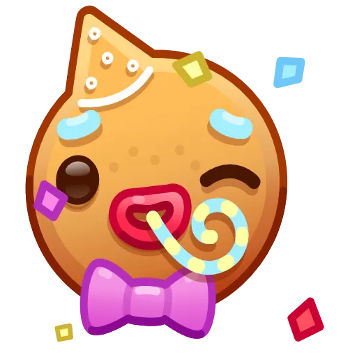 Стикер 7 Gingerbread Emoji