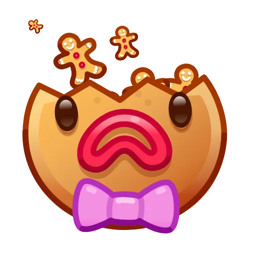 Стикер 11 Gingerbread Emoji