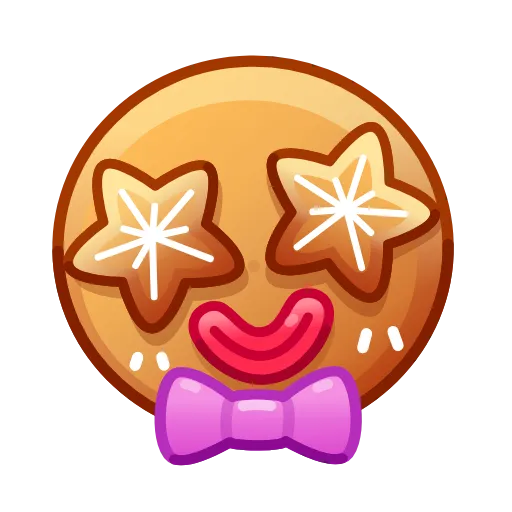 Стикер 6 Gingerbread Emoji