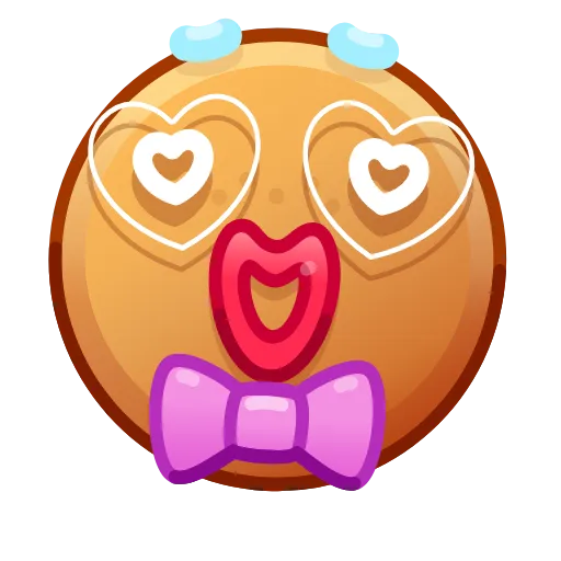 Стикер 3 Gingerbread Emoji