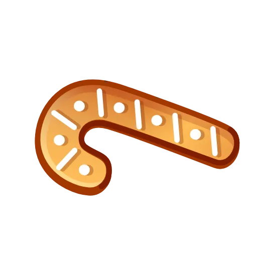 Стикер 32 Gingerbread Emoji