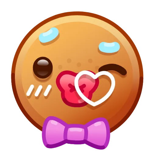 Стикер 4 Gingerbread Emoji
