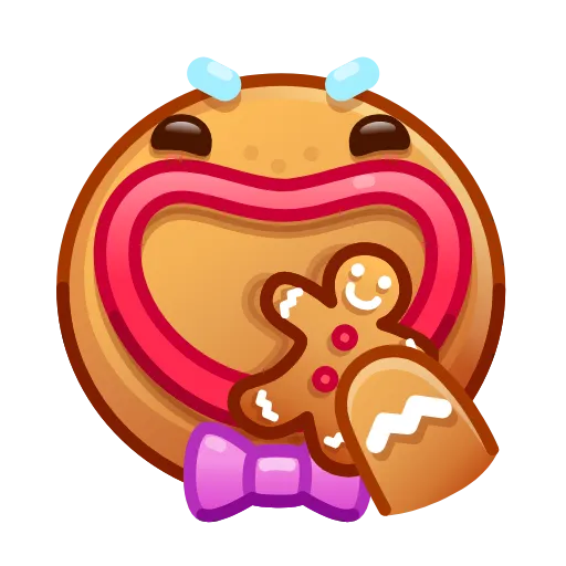 Стикер 33 Gingerbread Emoji