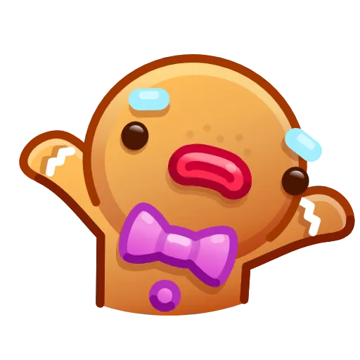 Стикер 25 Gingerbread Emoji