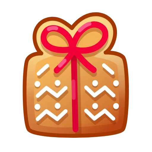 Стикер 36 Gingerbread Emoji