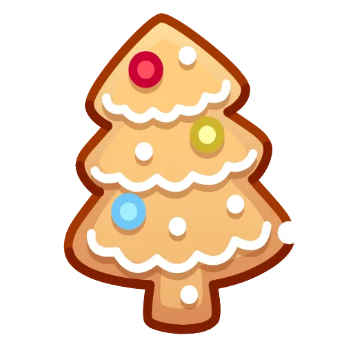 Стикер 28 Gingerbread Emoji
