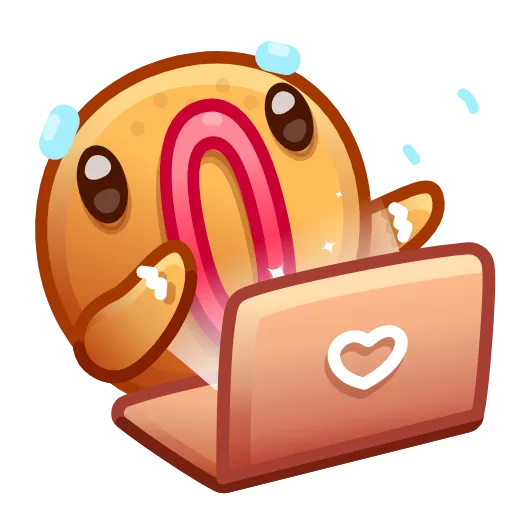 Стикер 23 Gingerbread Emoji