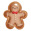 🧡 Эмодзи «Имбирный пряник - зимние буквы, иконки, таблички» для Telegram