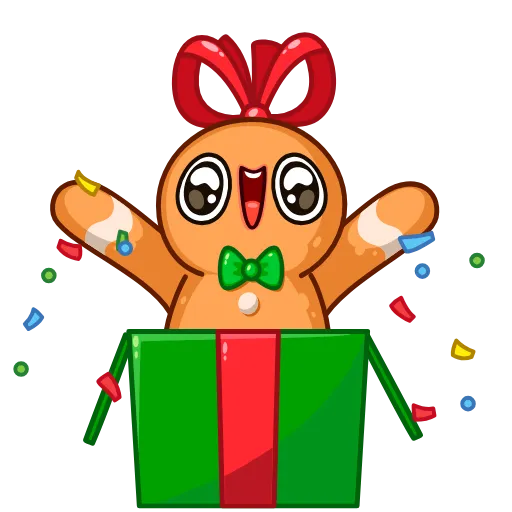 Стикер 23 Gingerbread Man