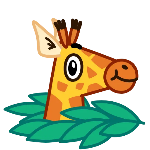 Стикер 5 Giraffe Spotty