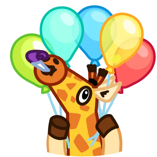 Стикер 7 Giraffe Spotty
