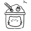 Стикер 32 🖤Girl and cats