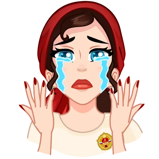 😭 Стикер «Я сама» для Telegram