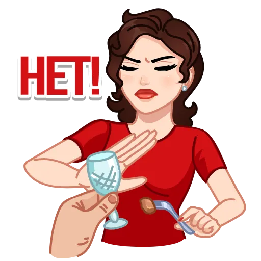 🙅‍♀️ Стикер «Я сама» для Telegram