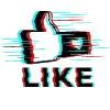 Стикер 21 Glitch