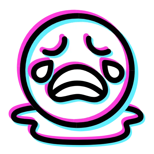 Стикер 32 Glitched Emoji