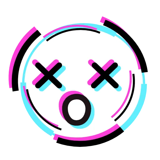 Стикер 9 Glitched Emoji