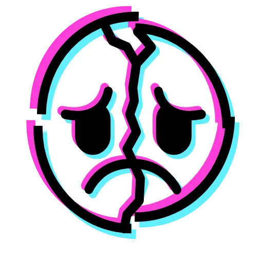 Стикер 42 Glitched Emoji