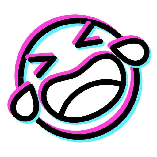 Стикер 21 Glitched Emoji