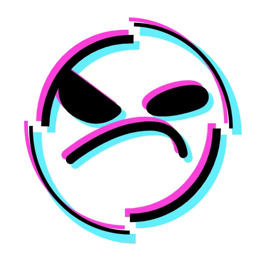 Стикер 51 Glitched Emoji