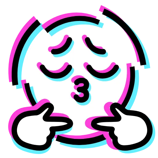 Стикер 22 Glitched Emoji