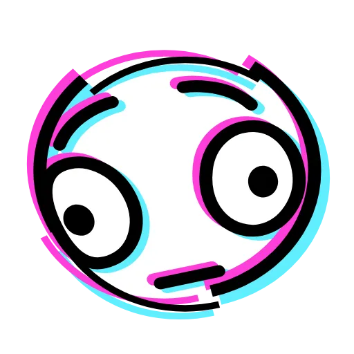 Стикер 53 Glitched Emoji
