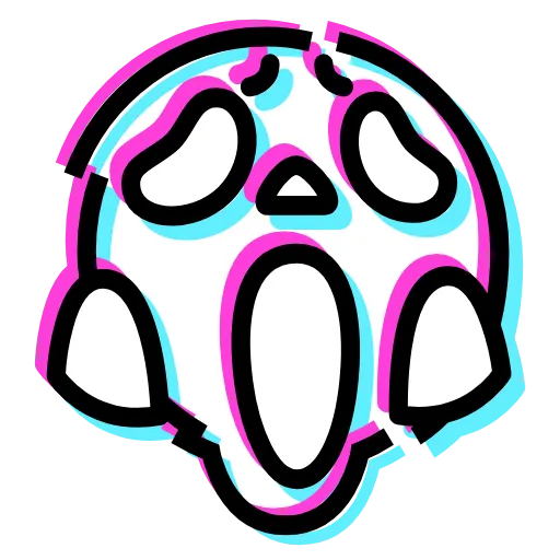 Стикер 45 Glitched Emoji