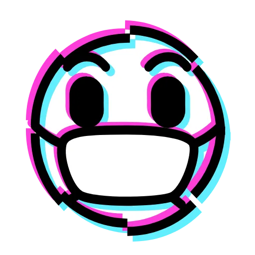 Стикер 43 Glitched Emoji